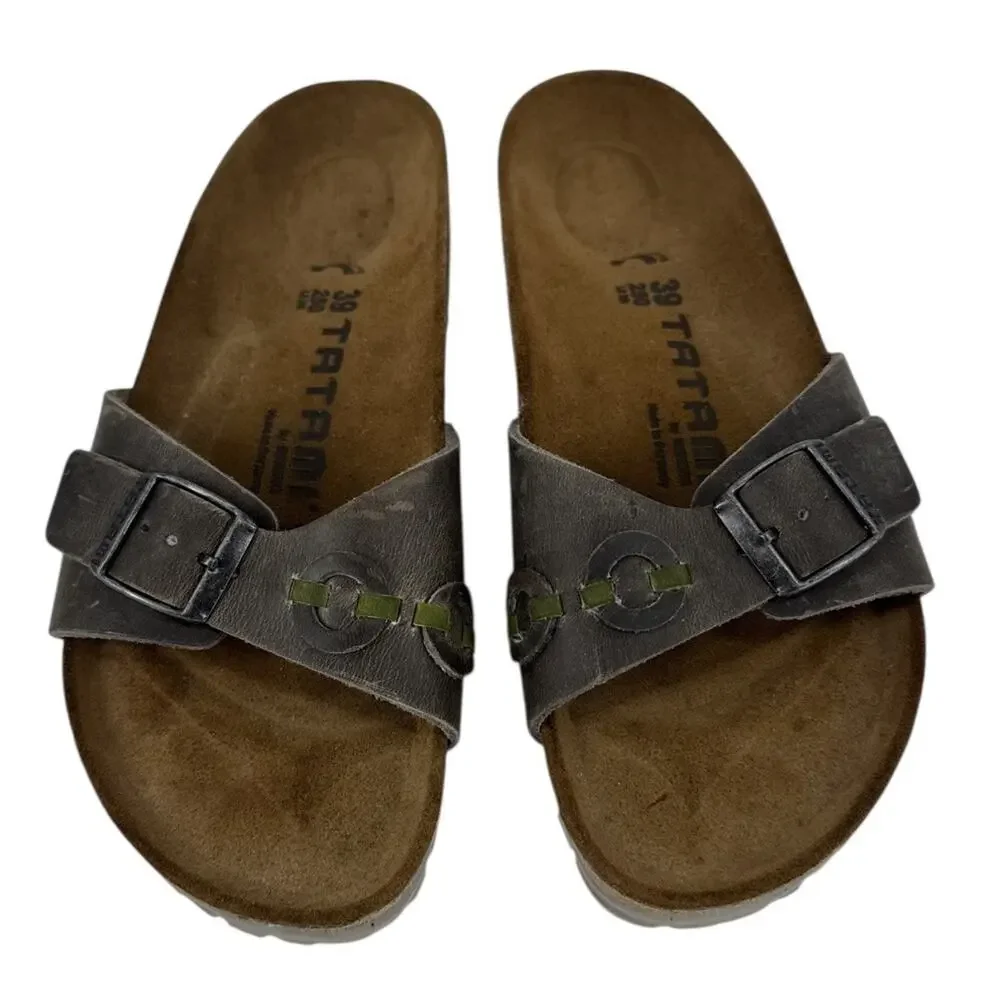 Tatami Birkenstock Womens Brown Slides Slip On Sandals Sz 39 8.5 Leather Sandal - Picture 8 of 10